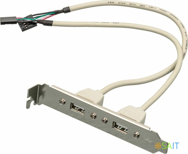 Адаптер USB Bracket 2xUSB2.0 Bulk