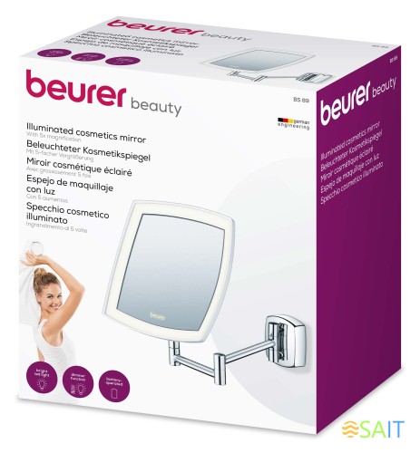 Косметическое зеркало BeurerBS89 квадратное настенное хром (585.13)