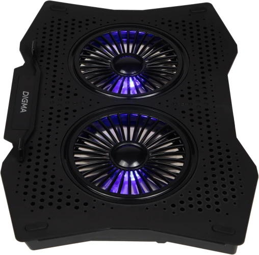 Подставка для ноутбука Digma D-NCP180-2x110 18" 410x280x34мм 20дБ 2xUSB 2x 110ммFAN 700г пластик ABS черный
