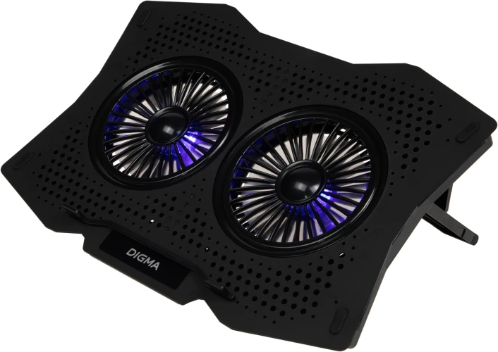 Подставка для ноутбука Digma D-NCP180-2x110 18" 410x280x34мм 20дБ 2xUSB 2x 110ммFAN 700г пластик ABS черный