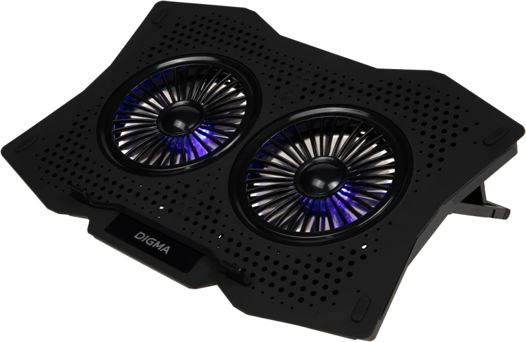 Подставка для ноутбука Digma D-NCP180-2x110 18" 410x280x34мм 20дБ 2xUSB 2x 110ммFAN 700г пластик ABS черный