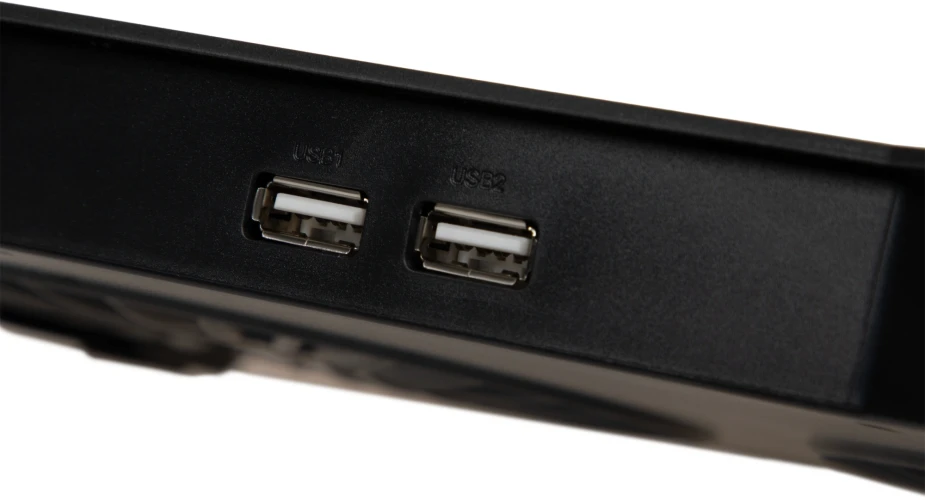 Подставка для ноутбука Digma D-NCP180-2x110 18" 410x280x34мм 20дБ 2xUSB 2x 110ммFAN 700г пластик ABS черный