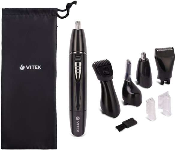 Триммер Vitek VT-2545 черный (насадок в компл:4шт)