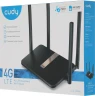 Роутер беспроводной Cudy LT500D AC1200 10/100BASE-TX/4G cat. 4 черный