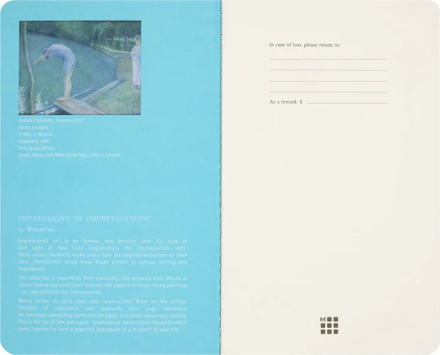 Блокнот Moleskine LIMITED EDITION CAHIER MUSEE D`ORSAY SKCAHL6911S3NL Large 130х210мм обложка картон 120стр. нелинованный мягкая обложка синий/коричневый (2шт)