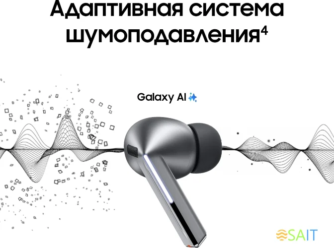 Гарнитура внутриканальные Samsung Galaxy Buds 3 Pro серебристый беспроводные bluetooth в ушной раковине (SM-R630NZAACIS)
