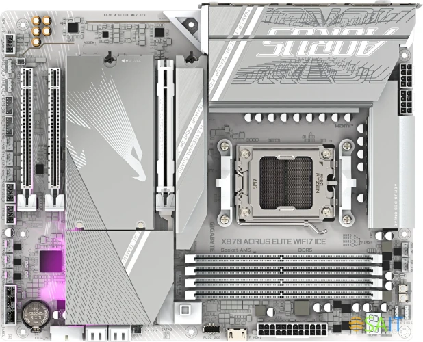 Материнская плата Gigabyte X870E AORUS ELITE WIFI7 ICE SocketAM5 AMD X870E 4xDDR5 ATX AC`97 8ch(7.1) 2.5Gg RAID+HDMI