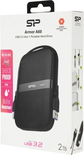 Жесткий диск Silicon Power USB3.0 2TB SP020TBPHDA60S3A A60 Armor 2.5" черный