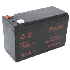 Батарея POWERMAN Battery CA1270, напряжение 12В, емкость 7Ач,макс. ток разряда 105А, макс. ток заряда 2.1А, свинцово-кислотная типа AGM, тип клемм F2, Д/Ш/В 151/65/94, 2.2 кг. Powerman CA1270/UPS