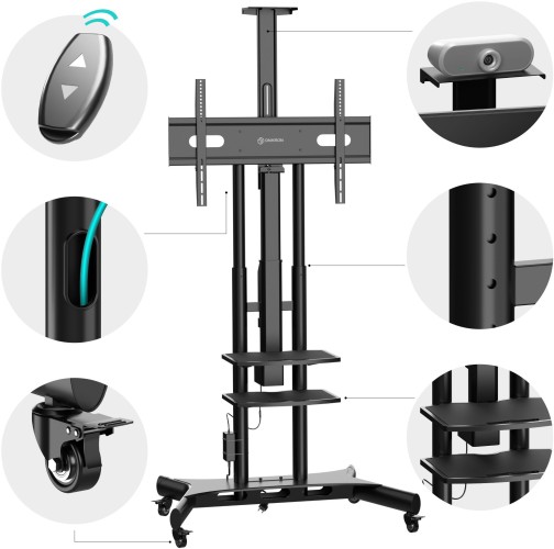 Подставка для телевизора Onkron TS1881 Elift черный 50"-86" макс.90кг напольный наклон