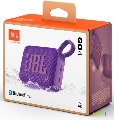 Колонка порт. JBL GO 4 фиолетовый 4.2W 1.0 BT 850mAh (JBLGO4PUR)