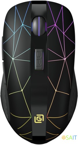 Мышь Оклик 976GW черный оптическая 3200dpi беспров. USB 6but (1431703)