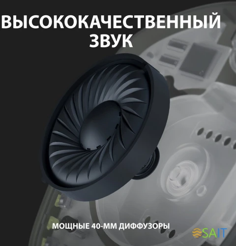 Наушники с микрофоном Logitech G435 черный/желтый накладные BT/Radio оголовье (981-001053)