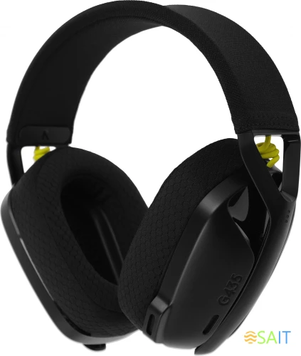 Наушники с микрофоном Logitech G435 черный/желтый накладные BT/Radio оголовье (981-001053)