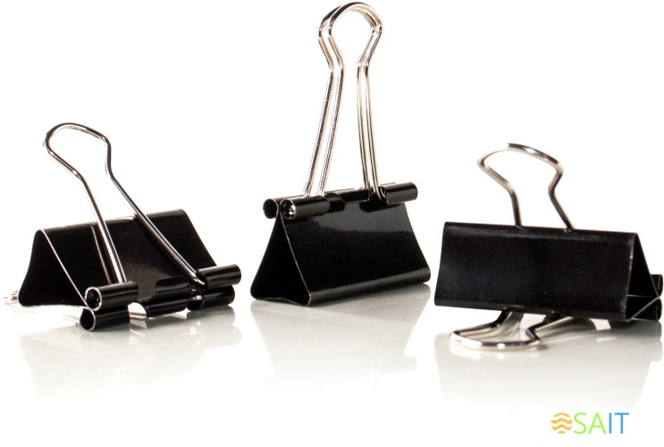 Зажимы Buro сталь 32мм черный (упак.:10шт) пакет