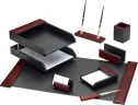 Настольный набор Good Sunrise M8G-1A (8 предметов) красное дерево МДФ черный/бордовый