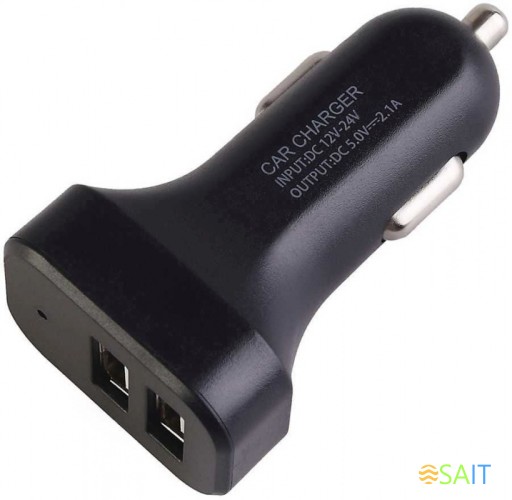 Автомобильное зар./устр. Wiiix UCC-2-15B 1.2A+2.1A универсальное черный
