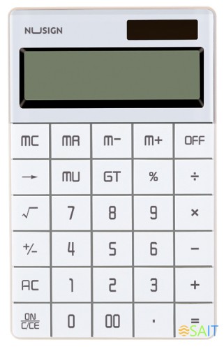 Калькулятор настольный Deli Nusign ENS041 белый 12-разр.