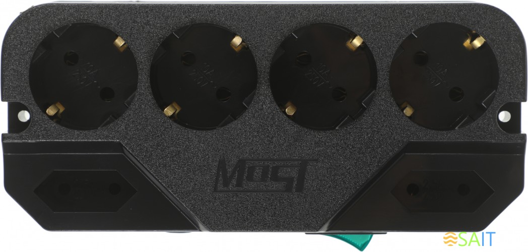 Сетевой фильтр Most CRG 5м (6 розеток) черный (блистер)