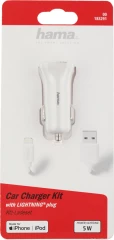 Автомобильное зар./устр. Hama H-183291 1A для Apple белый (00183291)