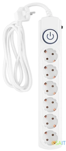 Сетевой фильтр Ippon BK-6-EU-1.8-10-W 1.8м (6 розеток) белый (коробка)