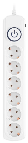 Сетевой фильтр Ippon BK-6-EU-1.8-10-W 1.8м (6 розеток) белый (коробка)