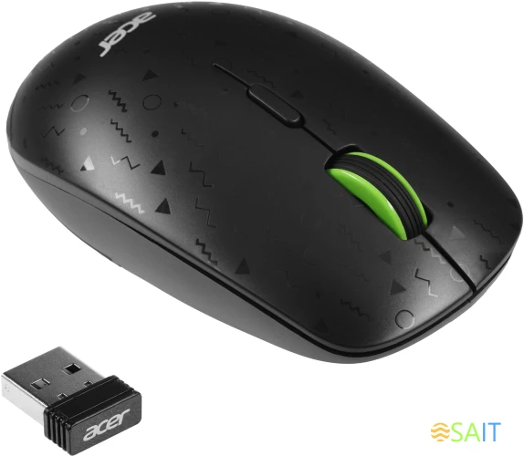 Мышь Acer OMR307 черный оптическая 1600dpi беспров. USB (ZL.MCECC.022)