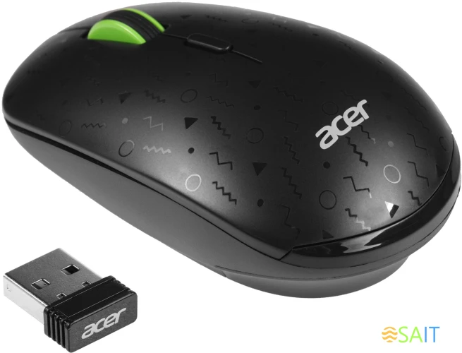 Мышь Acer OMR307 черный оптическая 1600dpi беспров. USB (ZL.MCECC.022)