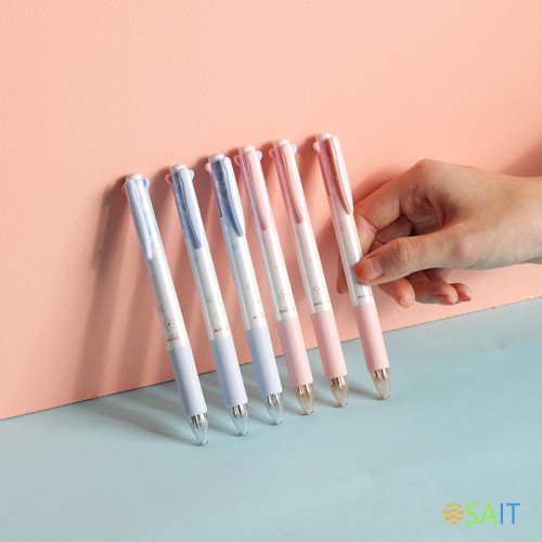 Ручка шариков. автоматическая Deli S311 ассорти ассор. черн. линия 0.7мм резин. манжета