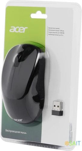 Мышь Acer OMR302 черный оптическая 1200dpi беспров. USB 3but (ZL.MCECC.01X)