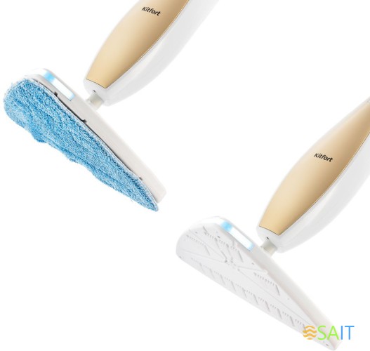 Швабра паровая Kitfort KT-1014 1300Вт золотистый/белый