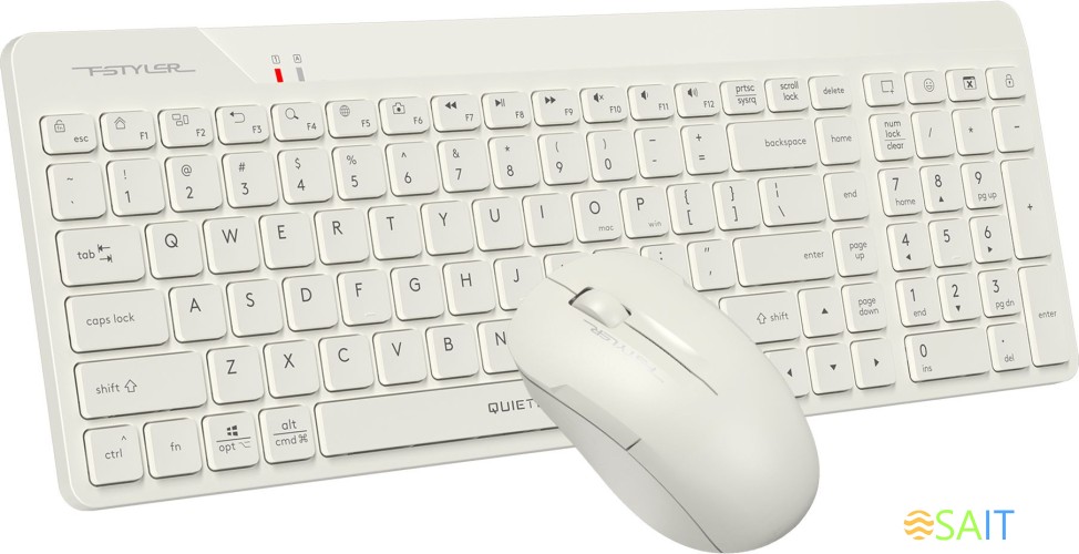Клавиатура + мышь A4Tech Fstyler FG2300 Air клав:бежевый мышь:бежевый USB беспроводная slim (FG2300 AIR BEIGE)