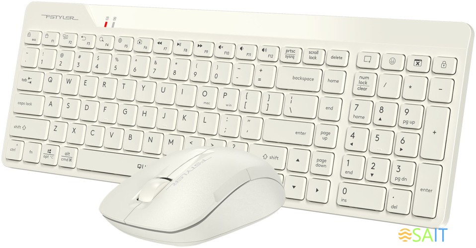 Клавиатура + мышь A4Tech Fstyler FG2300 Air клав:бежевый мышь:бежевый USB беспроводная slim (FG2300 AIR BEIGE)