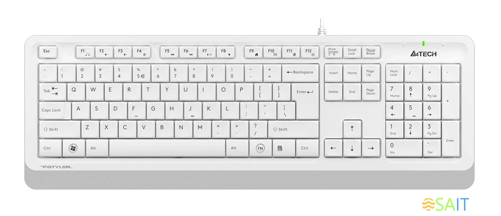 Клавиатура + мышь A4Tech Fstyler F1010 клав:белый/серый мышь:белый/серый USB Multimedia (F1010 WHITE)