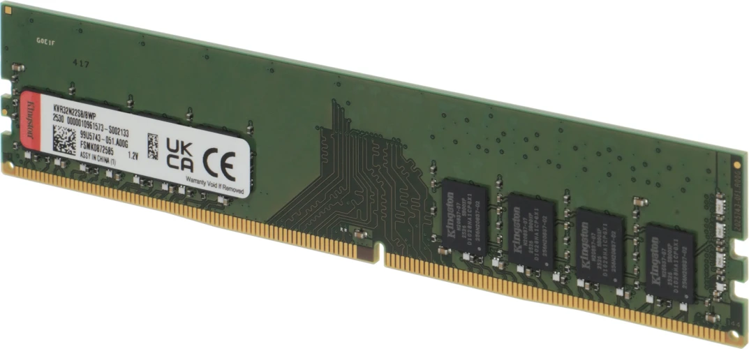 Память DDR4 8GB 3200MHz Kingston KVR32N22S8/8WP RTL PC4-25600 CL22 DIMM 288-pin 1.2В single rank Ret