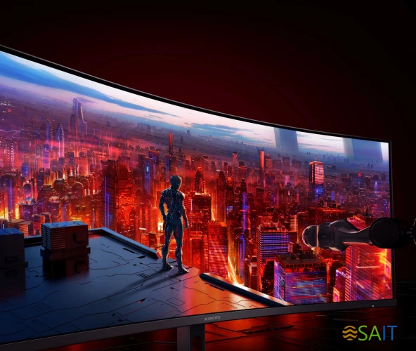 Монитор Xiaomi 34" Curved Gaming Monitor G34WQi черный VA LED 1ms 21:9 HDMI матовая HAS Piv 350cd 178гр/178гр 3440x1440 180Hz FreeSync Premium DP 2K 6.9кг