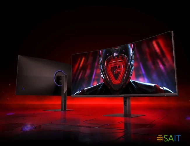 Монитор Xiaomi 34" Curved Gaming Monitor G34WQi черный VA LED 1ms 21:9 HDMI матовая HAS Piv 350cd 178гр/178гр 3440x1440 180Hz FreeSync Premium DP 2K 6.9кг