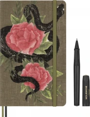 Набор Moleskine Limited Edition Year of the snake Roses блокнот/ручка/под.коробка руч.:перьевая