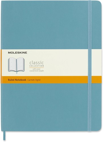 Блокнот Moleskine CLASSIC SOFT QP621B35 XLarge 190х250мм 192стр. линейка мягкая обложка голубой
