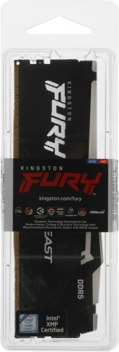 Память DDR5 16GB 6800MHz Kingston KF568C34BBA-16 Fury Beast RGB RTL Gaming PC5-54400 CL34 DIMM 288-pin 1.4В kit single rank с радиатором Ret