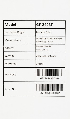 Монитор Pinebro 23.8" GF-2403T черный IPS LED 5ms 16:9 HDMI матовая 250cd 178гр/178гр 1920x1080 165Hz DP FHD USB 2.45кг