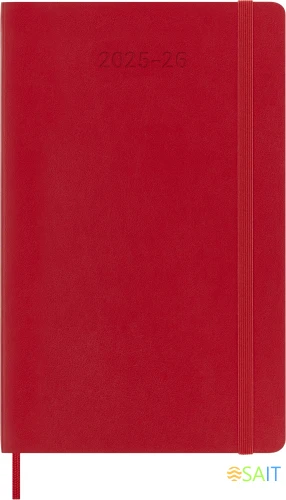 Еженедельник Moleskine ACADEMIC SOFT WKNT Large 130х210мм датир.18мес 208стр. мягкая обложка красный