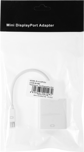 Адаптер Ningbo DVI-D (f) miniDisplayPort (m) 0.245м белый