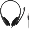 Наушники с микрофоном Оклик HS-M600 черный 1.8м накладные оголовье (1900372)