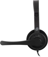 Наушники с микрофоном Оклик HS-M600 черный 1.8м накладные оголовье (1900372)