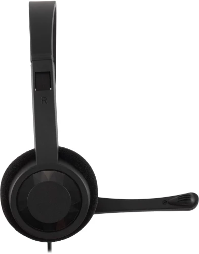 Наушники с микрофоном Оклик HS-M600 черный 1.8м накладные оголовье (1900372)