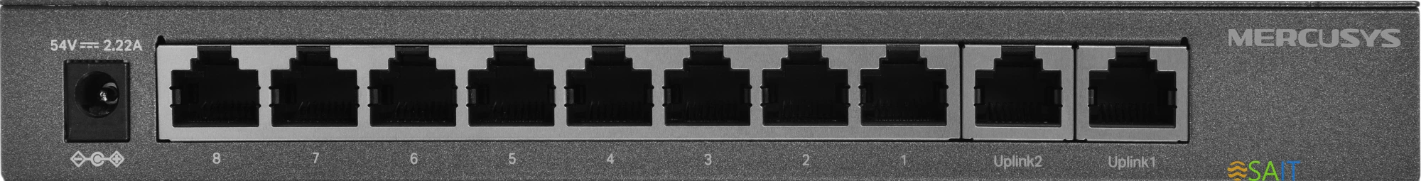 Коммутатор Mercusys MS110GMP (L2) 10x1Гбит/с 8PoE+ 111W неуправляемый