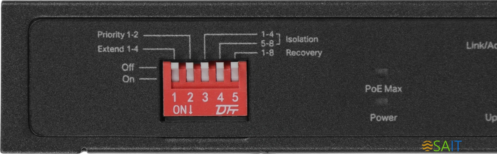 Коммутатор Mercusys MS110GMP (L2) 10x1Гбит/с 8PoE+ 111W неуправляемый
