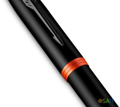 Ручка роллер Parker IM Vibrant Rings T315 (2172945) Flame Orange PVD F черн. черн. подар.кор.