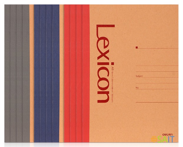 Тетрадь Deli 23210 A5 50л линейка ассорти